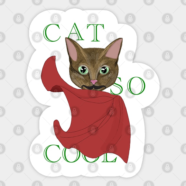 Cat so cool! Sticker by Imimz.z designs